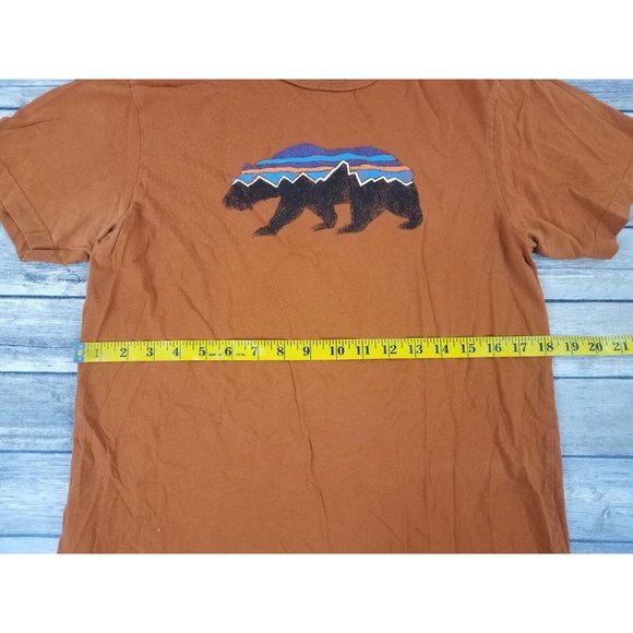 Patagonia California T-shirt Mens Size Medium Rust Orange Short Sleeve Slim Fit - Picture 7 of 11